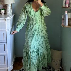 ASOS Long sleeve green dress.